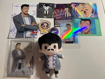 명탐정 코난 유명한(모리 코고로) 중국 한정판 봉제 인형 캔뱃지 파샤코레