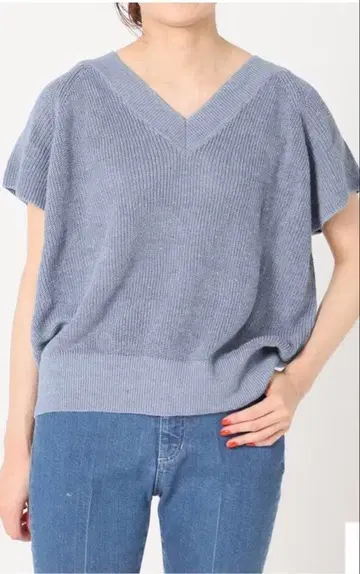 IENA 린넨 코튼 편직 니트 베스트