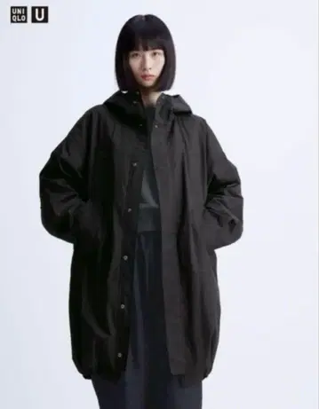 유니클로 U 유틸리티 후디드 코트 네이비 M