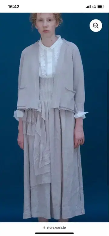 GASA [염소자리] 리브 니트 린넨 스커트 2024SS