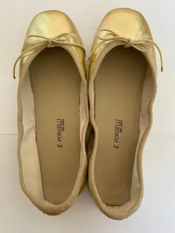 E. Porselli 골드 발레 슈즈 포르셀리 37(17) 23.5