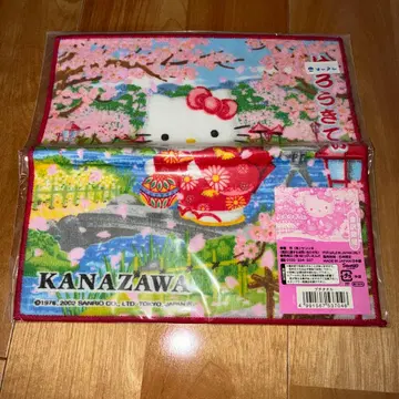 헬로키티 벚꽃 디자인 타월 카나자와 한정판