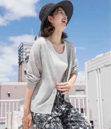 시착만 한 상품 어반 리서치 도어스 린넨 가디건 그레이 M 사이즈