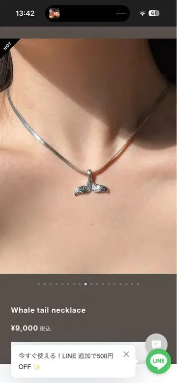 larme whale tail 넥 kanalunani 하와이안 주얼리