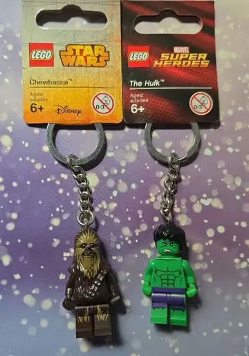 레고 키링 2종 스타 워즈 츄바카 마블 헐크