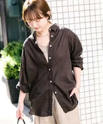 [ SLOBE IENA ] 린넨 코튼 레귤러 셔츠