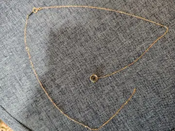 정크 아가트 아쿠아 마린 목걸이 10KYG