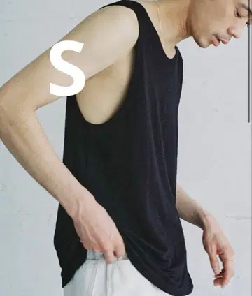 LIDNM Linen Tank Top ASH BLACK S.