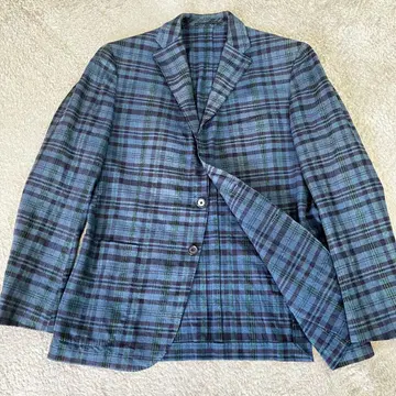 [ 최근 모델 ] 유나이티드 애로우즈 테일러드 자켓 체크 울 린넨