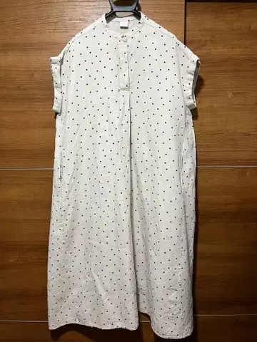 URBAN RESEARCH DOORS 린넨 도트 플레어 원피스 M