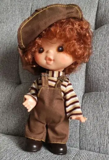 쇼와 레트로 컬한 빨간 머리 인형 빈티지