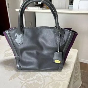 WAKO 그레이 퍼플 핸드백