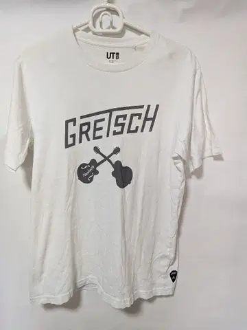 유니클로 그레치 기타 T셔츠 반팔 셔츠 화이트 L