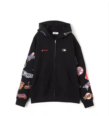 [ 새상품 ] atmos x MLB Patch L 집업 후디