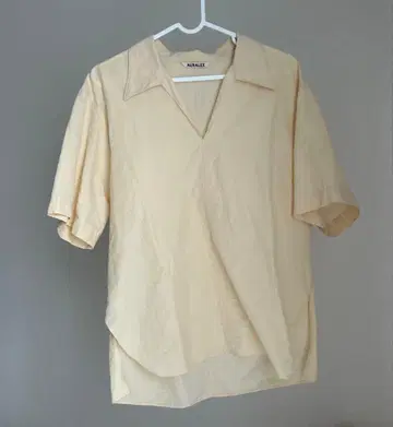 오라리 오픈 카라 반팔 셔츠