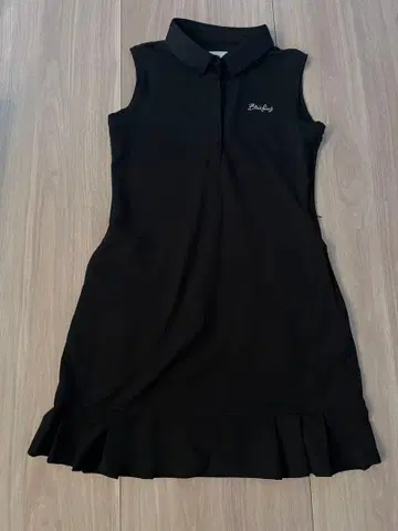 Briefing 블랙 폴로 원피스