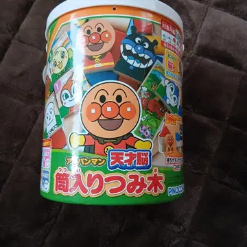 호빵맨 천재뇌 통 쌓기 블록 37피스