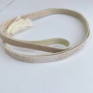 허리띠 화이트 x 금 포멀 일본 정통 의상 소품 고급 심플 캐주얼