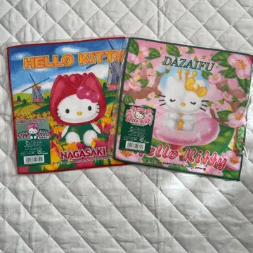 헬로키티 지역 한정 키티 손수건 미니 타월 나가사키 후쿠오카 다자이후