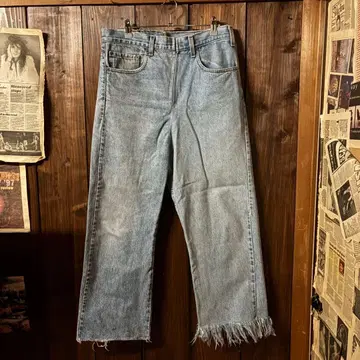 77CIRCA 프린지 데님 팬츠 리메이크