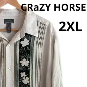 레이온 100% 빅 사이즈 하와이안 셔츠 CRaZYHORSE 2XL