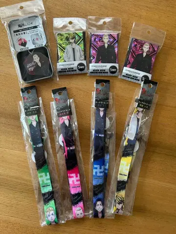 도쿄 리벤저스 굿즈 묶음 판매 키링 캔뱃지 넥스트랩