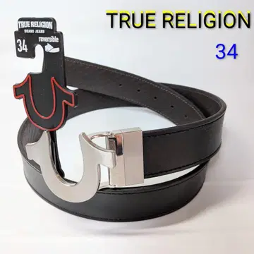 TRUE RELIGION 말굽 버클 리버서블 벨트 34