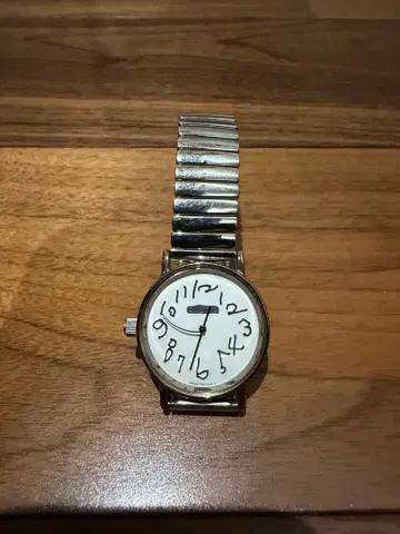 OHARA questo 쿼츠 손목시계 화이트 다이얼 구제 의류 빈티지