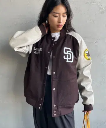 FANATICS MLB 와펜 자수 멜트 바시티 자켓 파드레스 2XL