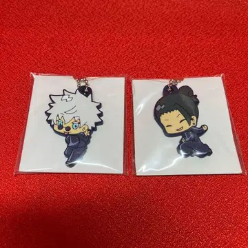 주술회전 뽀까라바 고죠 사토루 게토 스구루 러버 마스코트 2개 세트