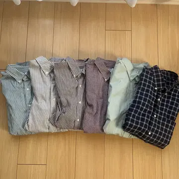 유니클로 버튼다운 브로드 셔츠 6개 세트 L 사이즈