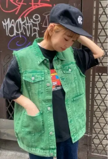 RODEO CROWNS WIDE BOWL 컬러 데님 베스트