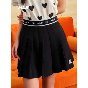 MLB 플리츠 미니 스커트 블랙 XS