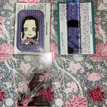 귀멸의 칼날 스틱 키링, 스퀘어 캔뱃지, 호일 카드 코쵸우 시노부