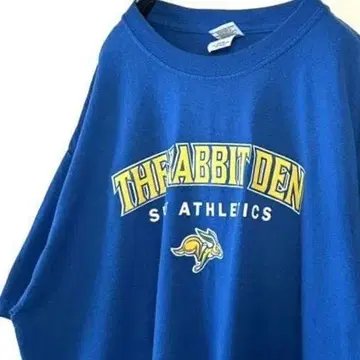 더 래빗 덴 SDSU 애슬레틱스 T셔츠 L 블루 파랑 구제 의류