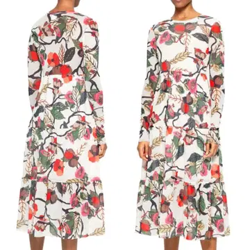 새상품급 바움 운트 헤르가르덴 시어 롱 원피스 플라워 꽃 화려함