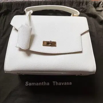 [인증서 포함] Samantha Thavasa 화이트 핸드백