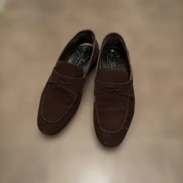 [ 40/27cm ] 브라운 스웨이드 로퍼 MADE IN ITALY