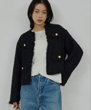 26ss GALLARDAGALANTE 손세탁 가능 트위드 숏 자켓