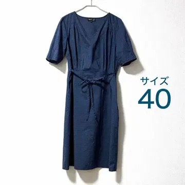 Agnes b. 애니에스 베이 네이비 코튼 원피스 40