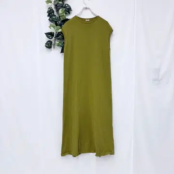 새상품급 IENA 이에나 롱 원피스 일본제 카키 니트 빅 여름