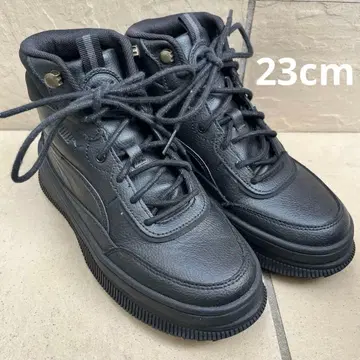 [새상품급] PUMA 푸마 우먼 마이라 하이컷 스니커즈 통굽 블랙