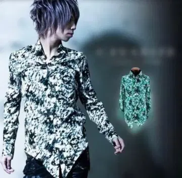 CIVARIZE 패턴 셔츠 44(M) 사이즈 V계 화이트 올 패턴