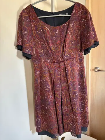 [ 새상품급 ] LE SOUK 루스쿠 페이즐리 무늬 원피스 36 일본제