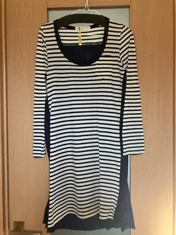 사카이 롱 T 보더 블랙