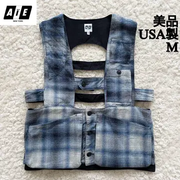 새상품급 USA제 AiE 옴브레 체크 게임 베스트 M 엔지니어드 가먼츠