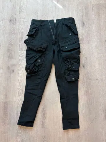 율리우스 가스 마스크 데님 카고 팬츠