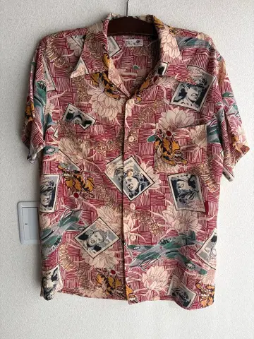 새상품급 구 리얼 맥코이 Pine Mcswine 알로하 셔츠 M