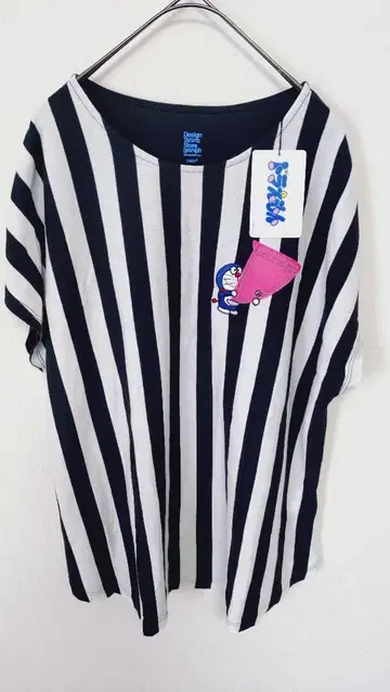 [ 택 포함 새상품 ] 그라니프 도라에몽 스트라이프 T셔츠