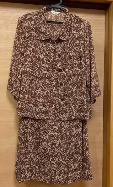 리넨 꽃무늬 스커트 셋업 여성복